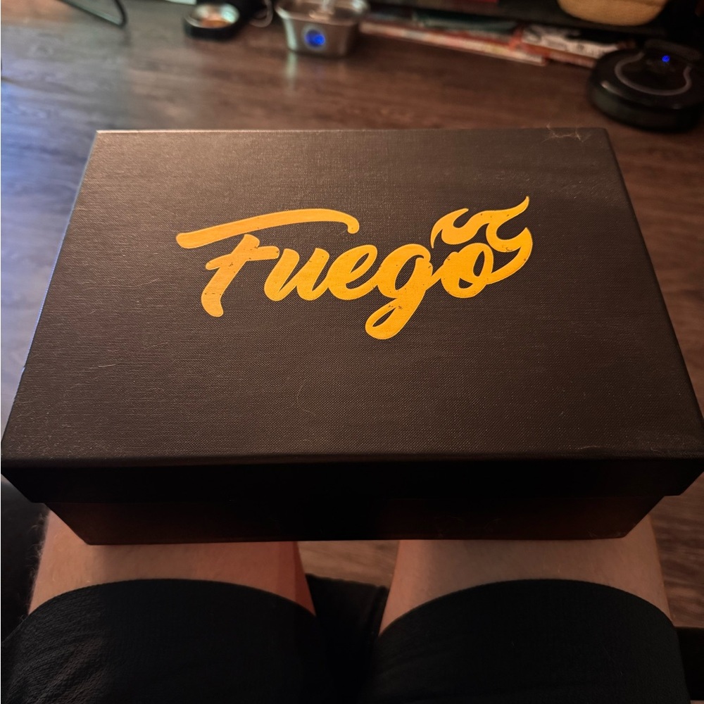 Fuegos Men's Black Dance Shoes split sole - Picture 2 of 5